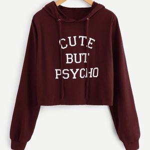 🔥HOT BURGUNDY SOFT FUNNY MEME CROP TOP🔥